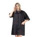 TOPTIE Hair Grooming Smock Jacket, Haircut Cape Apron Vest for Dog Groomers Nail SPA Salon-Black-M Medium Black