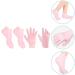 TOVINANNA 2 Pairs Silicone Moisturizing Glove Socks Set Silicone Gel Glove and Sock Reusable and WashableSilicone Gel Spa Socks Foot and Hand Care After Pedicure Pink - Buy Online on GoSupps.com