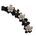 Lurrose Acrylic Banana Hair Clips Toothed Ponytail Holder Strong Tension Hair Claw Flower Barrette for Women Girls Black
