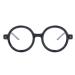 AOOLIA Reading Glasses Large Ice Cream Round Glasses Men Women Spring Hinges Black/White 1 Diopter
