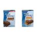 Pure Protein Bars Gluten Free Chocolate Deluxe 50g 6ct Imported from Canada) & Bars Gluten Free Snack Bars Peanut Caramel 50 gram 6 Count Brown Chocolate Deluxe Protein Bars + Bars