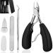 TUSNAKE Toe Nail Clipper Precision Toenail Clipper Tool Heavy Duty Soft Grip Toenail Clipper Manicure Set Nail Clippers Kit for Thick Precision Pedicure Paronychia