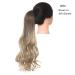 Buy Shadow Curly Ponytail Extensions - 18 Clip-In Afro Wavy Hair Piece in Synthetic Blonde Pink & Brown to Ash Blonde | International Shipping - Buy Online on GoSupps.com