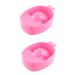 2 Pieces Nail Art Soaking Soak Bowl Manicure Bowl Warm Water Manicure Bowl Nail Spa Bowl Manicure Tool for Polishing Remover Treatment (Pink)