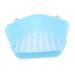 HAPINARY Box Rabbit Toilet Corner Litter Pan Rabbit Cat Litter Tray Chinchilla Potty Toilet Pan Tray Plastic 33X29.5X14CM Blue