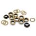 CRAFTMEMORE 3/16" (5MM) Hole Size 100 Sets Antique Brass Bronze Metal Grommets Eyelets with Washers for Bead Cores, Clothes, Leather, Canvas (Antique Brass)