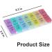 Detachable Weekly Pill Box Organizer - 7 Day 2 Times a Day - 14 Compartments - Travel Pill Holder for Vitamins and Medication - Rainbow B - Buy Online on GoSupps.com