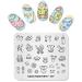 Alexnailart Nail Stamping Plate Cartoon Theme Image Design Templates Baby Toy Feeding bottle Pattern Manicure Print DIY Nail Art Tools IM007