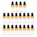 Pack of 20 2ml Clear Glass Bottles with Dropper Pipettes