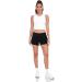 HeyNuts Women's Focus Running Shorts - Mid Waisted Athletic Shorts with Liner and Zipper Pocket - 4 Black - Buy Online on GoSupps.com
