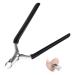 CGBE professional nail skin pliers sharp nail skin remover skin tongs made of stainless steel with non-slip handle for precise removal of the excess cuticle nail shaver for nail and toenail care black