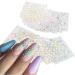 Colorful Flower Nail Art Stickers Decals - 3D Self-Adhesive Designs for Manicure - 30 Sheets - Buy Online on GoSupps.com