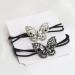 Xiwstar 6Pcs Korean Fashion Rhinestone Crystal Butterfly Hair Scrunchies - Stylish Three Layers Ponytail Holder for Women and Girls - Buy Online on GoSupps.com