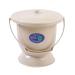 NEDLON Chamber Pot with Lid Spittoon Pee Potty Anti-Slip Base Urine Bucket with Handle Portable Mobile Toilet for Pregnant Women Adults (Color : Khaki)