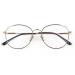 LINVO Glasses Without Prescription Women Classic Metal Frame Glasses Frame Vintage Glasses Cat Eye Fake Glasses Black and Gold Frame