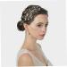 Housoutil Crystal Double Hair Comb Bridal Hair Vine Accessories Black Hair Bow Hair Comb Accessory Hair Jewelry for Wedding Childrens Crown Classic Bride Headgear Alloy - Buy Online on GoSupps.com
