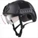 CMAIR4U Airsoft PJ Tactical Fast Helmet with Visor Goggles - Black - Buy Online on GoSupps.com