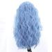 Shop Aqua Blue Lace Front Wigs for Women - 24in Heat-Resistant Synthetic Hair 13x3 Side Part - Green Mirn Wellig - Buy Online on GoSupps.com