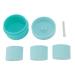 Silicone Cream Jars with Spoon Travel Silicone Makeup Container Portable 3 in 1 Outdoor for Women (Sky Blue)