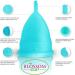 Blossom Menstrual Cup | Say No to Tampons | Reusable Silicone Period Cup (Small Blue) - Buy Online on GoSupps.com