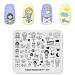 KADS Nail Stamping Plate Childlike Series Girl Dog Flower Ice Cream Cute Image Nail Art Template Nail Stencil DIY (IM010)