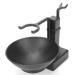 Sonew shaving brush holder zinclegation shaving brush stand household hairdresser beauty salon soap bowl razor set for men (black)