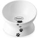 Y YHY Cat Bowl Anti Vomiting, Raised Cat Food Bowls, Tilted Elevated Cat Bowl, Ceramic Pet Food Bowl for Flat Faced Cats, Small Dogs, Protect Pet's Spine, Dishwasher Safe 5 Inches White