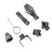 COOLHIYA 7pcs Pipe Cleaner Cleaning Tools Household Cleaner toliet Bowl Cleaner Toilet Parts Coil Springs Practical Toilet Cleaners to Rotate Manganese Steel Drainage Floor Drain