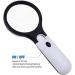 Magnifying Glass with 3 LED Lights 3X 45X Handheld Magnifier Senior Reading Super High Clarity Lightweight Good Times - Buy Online on GoSupps.com