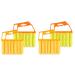 Daiilg 4Pcs Handheld Blind Cleaner Shutter Curtain Brush Dust Remover for Air Conditioning/Car Vent/Fan/Shutters-Orange&Yellow