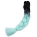 Tess Braids Extensions 60 cm - 3 Pack Jumbo Kanecalon Hair Braids for Box Braids - Ombre Black/Light Green - 100g Bundle - Buy Online on GoSupps.com
