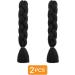 Traziewell Hair Extension Braiding Hair Natural Black Pre Stretched Easy Braid Soft Synthetic Fiber Crochet Braids Hair Extensions for Women 1806 FH001806 L - Buy Online on GoSupps.com