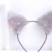 FRCOLOR Fur Cat Ears Headband Fox Ear Headwear Animal Fur Costume Party Head Bands for Women and Girls (Grey) - Buy Online on GoSupps.com