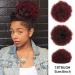 Inch Afro Hair Bun Ponytail Extensions - Natural Synthetic Bun Hairpiece for Black Women | Curly Clip-In Donut Style - Buy Online on GoSupps.com