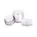 ASEVAT Airless Pump Jar, Refillable Cream Jar Vacuum Pump Bottle Dispenser Travel Pump Containers for Lotions and Creams Moisturizer (1 oz - 1 pcs, White) 1 oz - 1 pcs White