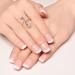 Shop Hujl Artificial Nails - Natural Short Round French Tips | Acrylic Beauty Salon Complete Cover Manicure - Buy Online on GoSupps.com