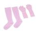Silicone Gel Spa Socks 2 Pairs Moisturizing Gloves Socks Set for Repairing Softening Dry Cracked Hand Feet Extended Silicone Moisturizing Gloves Socks (1)