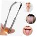 FRCOLOR Stainless Steel Tongue Cleaner - 2pcs Metal Tongue Scraper for Adults Portable 12.8X7CM Dental Hygiene Tool - Buy Online on GoSupps.com