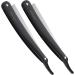 Minkissy 2pcs Men's Straight Blade Razors - Premium Barber Shaver Set for Smooth Grooming | International Shipping Available - Buy Online on GoSupps.com