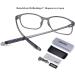 DOOViC Blue Light Filter Reading Glasses for Unisex TR259-C - Matte Gray 9 Colors 3.5x Magnification | International Shipping Available - Buy Online on GoSupps.com