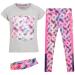 dELiA*s Girls Active Leggings Set  Hooded Short Sleeve Shirt, Leggings, Headband (4-16) Grey Dare to Dream 7-8