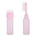 UNVOJL 2 Pack Root Comb Applicator Bottle Hair Dye Bottle Shampoo Brush Applicator Containers for Home Salon Comb Applicators (Pink)