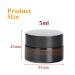 Tokincen 6 Pieces 5ml Amber Glass Containers | Refillable Cosmetic Jars for Creams Lotions & Essential Oils | Clear Lids & Liners - Buy Online on GoSupps.com