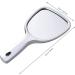 Lurrose Double Side Handheld Wall Hanging Makeup Mirror - 2X and 3X Magnification, Round Silver Mirror - Buy Online on GoSupps.com