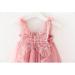 PythJooh Baby Girl Butterfly Wings Tulle Dress | Toddler Princess Tutu Sundress | Daisy Stars | 0-4 Years | 6-9 Months | Dusty Pink - Buy Online on GoSupps.com