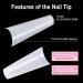 500Pcs IKOCO Natural Coffin Nail Tips Set with Accessories - Ballerina False Nails Kit for Salons and DIY Nail Art - Half Cover White Acrylic Nails - Buy Online on GoSupps.com