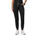 FIGS Zamora High Waisted Jogger Style Scrub Pants for Women Slim Fit 6 Pockets High Rise Yoga Waistband Women Scrub Pants Regular Medium Black