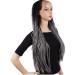 SHIYID Braided Box Braids Wig | Synthetic Lace Front Wig for Women | Black & Gray | Heat Resistant Hi-Temperature Fiber - Buy Online on GoSupps.com