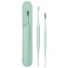Kumprohu Ear Cleaning Tool Set - Double-Heads Ear Wax Picker Removal Set All Around Thorough Cleaning Ear Care Set for Children and Adults Keeping Ears Clean Green