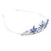 minkissy Snowflake Crown Crystal Crown Princess Crown Tiara Christmas Headband Party Accessories for Girls (Blue) 16x12.5cm Blue
